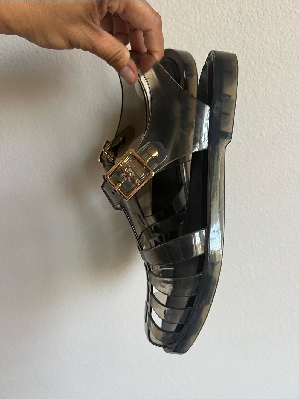 J Crew Women’s Jelly Slingback Sandals in Smoke Gray -Sold Out - Picture 3 of 11